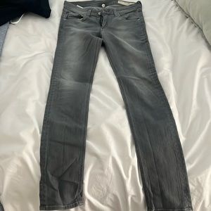 Rag and bone gray wash skinny jeans